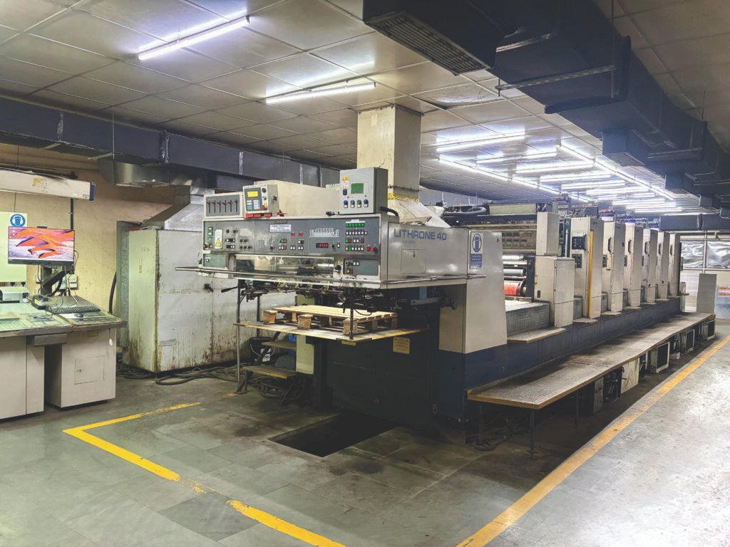 A Komori 6-color press at Integrity Packaging