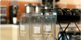 DataLase has introduced a white coating that can be sprayed onto plastic bottles on high–speed lines and then finely imaged using various lasers producing a high opacity white image on a clear background Image Data Lase