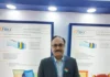 Dharmendra Mishra, director of the Ahmedabad-based KG Flexx at PlastIndia. Photo PSA