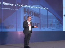 Dr David Schmedding speaks at the HEI event in Mumbai on 29 January 2026 Photo Heidelberg