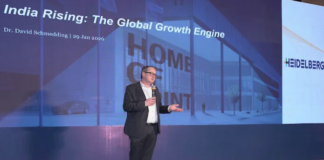 Dr David Schmedding speaks at the HEI event in Mumbai on 29 January 2026 Photo Heidelberg