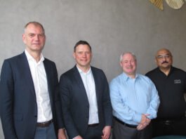 Xsys Global CEO Alexander Unterschuetz, chief Commercial officer Timo Schwickart, VP Asia Pacific Roy Schoettle, and the company’s GM for South Asia, Prasenjit Das, in New Delhi. Photo PSA