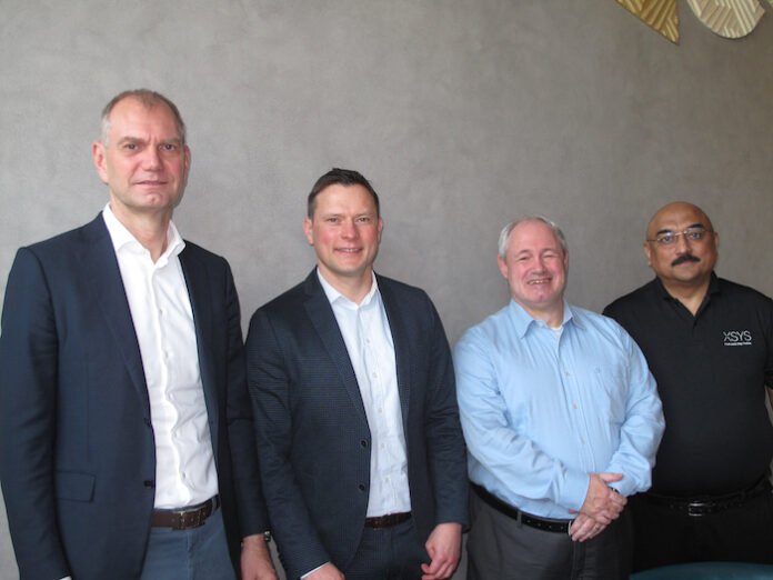 Xsys Global CEO Alexander Unterschuetz, chief Commercial officer Timo Schwickart, VP Asia Pacific Roy Schoettle, and the company’s GM for South Asia, Prasenjit Das, in New Delhi. Photo PSA