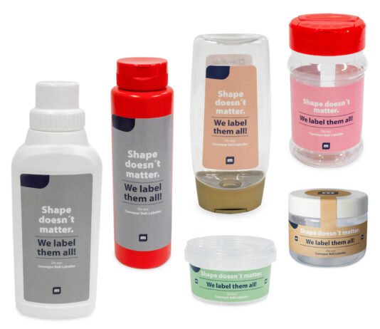 Multivac's L 320 series of label applicators can flexibly work for cylindrical, conical and other shapes of containers Image Multivac