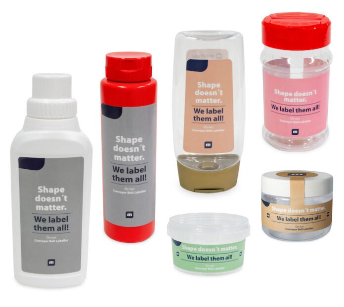 Multivac's L 320 series of label applicators can flexibly work for cylindrical, conical and other shapes of containers Image Multivac