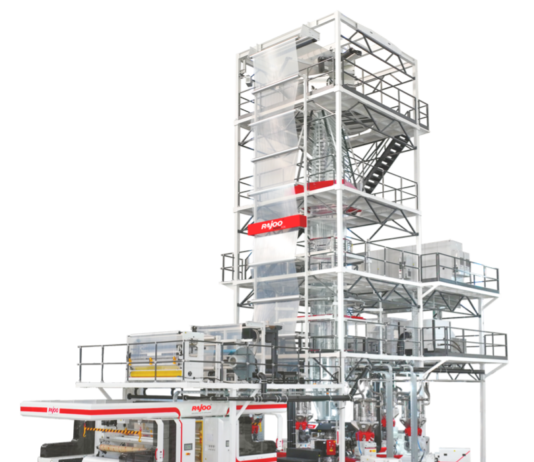 The Rajoo Engineers Pentafoil blown film line" Photo Rajoo Engineers