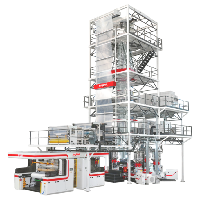 The Rajoo Engineers Pentafoil blown film line" Photo Rajoo Engineers