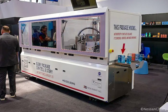 Heidelberg has collaborated with Pack-Smart to print GS1-compliant codes on packaging Photo Nessan Cleary