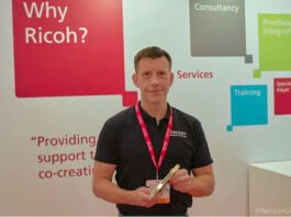Jason Remnant, Strategic Business Development manager for Ricoh Europe at Interpack Photo Nessan Cleary