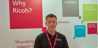 Jason Remnant, Strategic Business Development manager for Ricoh Europe at Interpack Photo Nessan Cleary