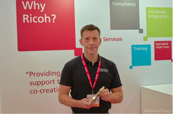 Jason Remnant, Strategic Business Development manager for Ricoh Europe at Interpack Photo Nessan Cleary