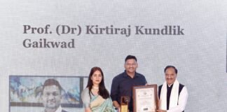 Packaging tech award for Kirtiraj Gaikwad Gaikwad