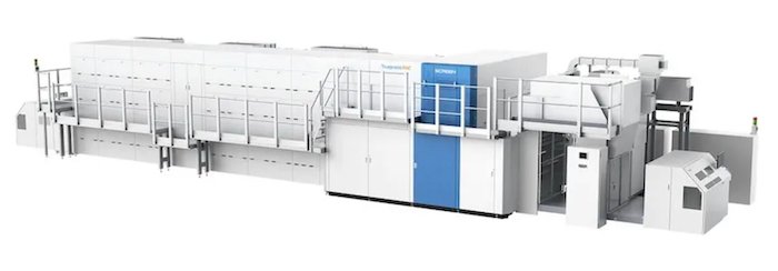 The Truepress Pac 830F is a single pass inkjet press for flexible films