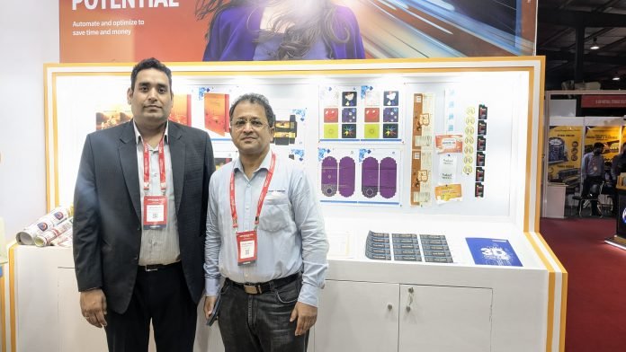 PXL_20260724_093810781 Yatin Gulati (Left) and Vijay Kamat (Right) at Konica Minolta stand at Indusfood Ahmedabad 2026. Photo- PSA