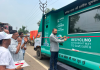 APR Bharat’s recycling campaign Goutham Jain, Director General, APR Bharat, cutting ribbon and launching 'Bottle Ki Recycle Yatra' campaign - a unique onground awareness and collection initiative to educate people about value of recycling PET b