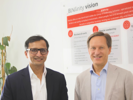 Bobst India managing director Ashish Saxena and Bobst Group CEO Jean Pascal Bobst at the Bobst Competence Center in Pune September 2026 Photo PSA