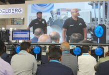 The unveiling and first public demonstration of the Gallus Flexomaster label press Photo PSA
