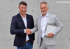 Dr.-Ing. Joachim Brenk, Chairman of the Possehl Group (right) and Franz Kriechbaum, CEO of the manroland Goss Group (left)